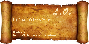 Lulay Olivér névjegykártya